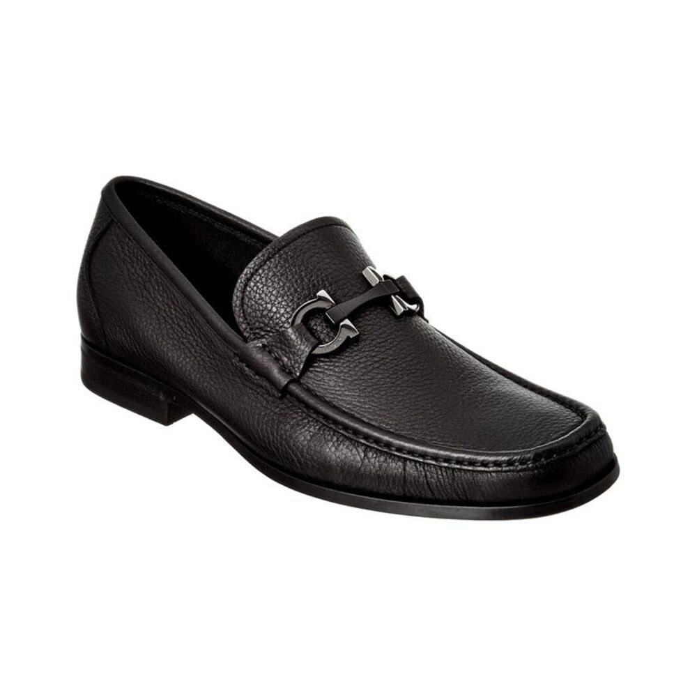 Ferragamo Grandioso Gancini Bit Leather Moccasin